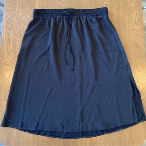 A New Day Black A-line Midi Slip Skirt